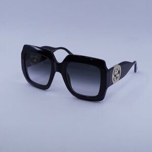 Gucci GG1022S 001 Sunglasses Black Square Frame, Grey Lenses